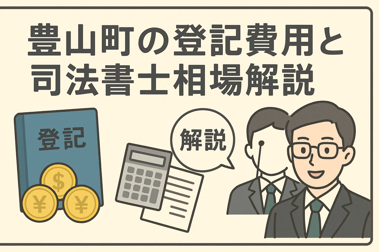 豊山町の登記費用と司法書士相場解説