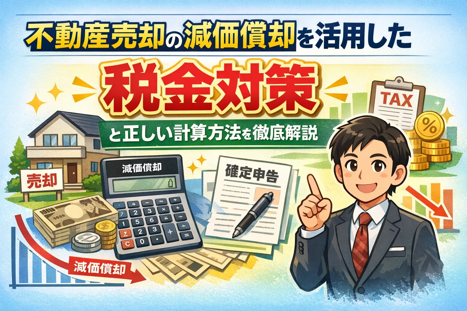 不動産売却の減価償却を活用した税金対策と正しい計算方法を徹底解説