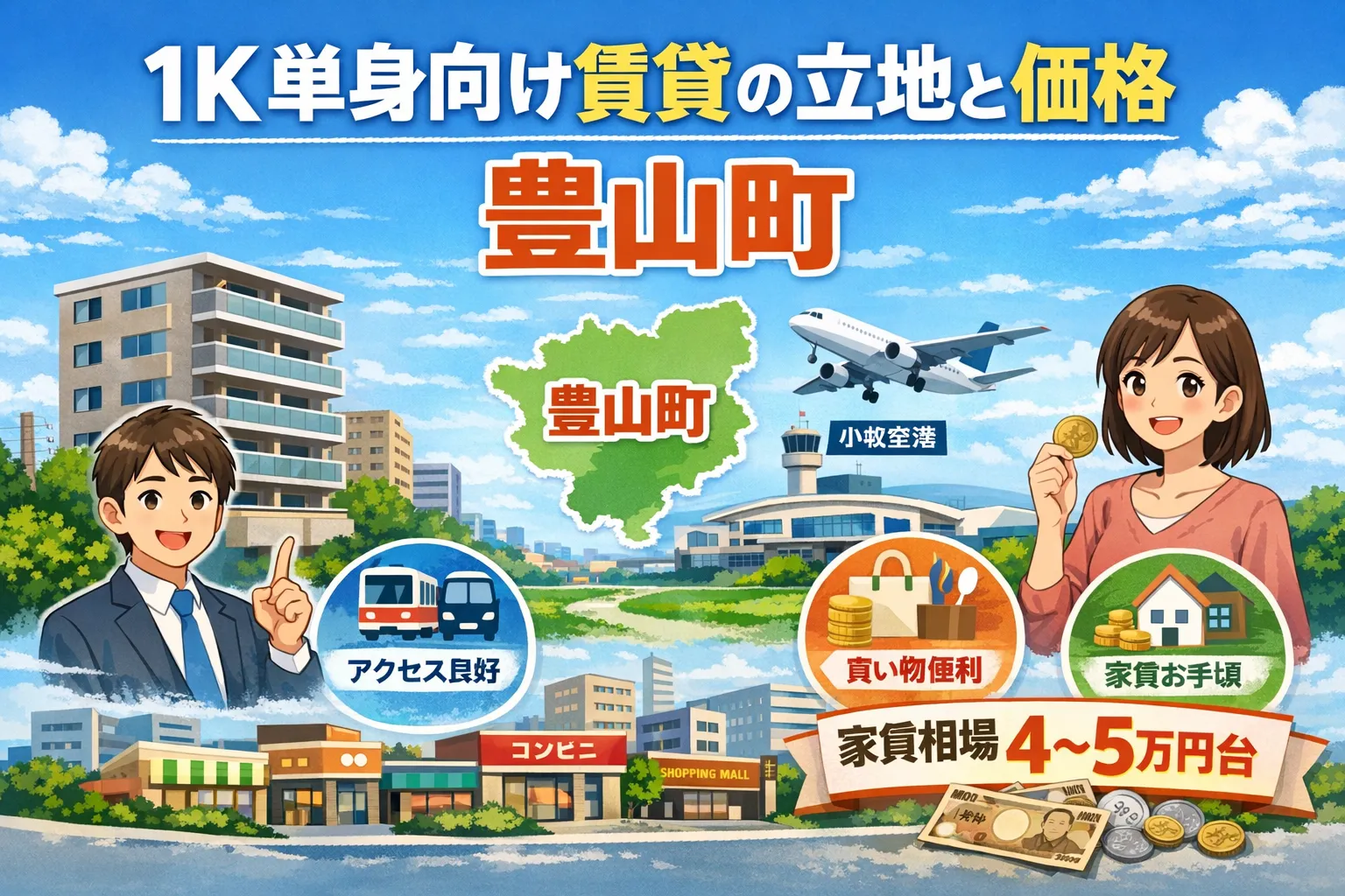 豊山町1K単身向け賃貸の立地と価格