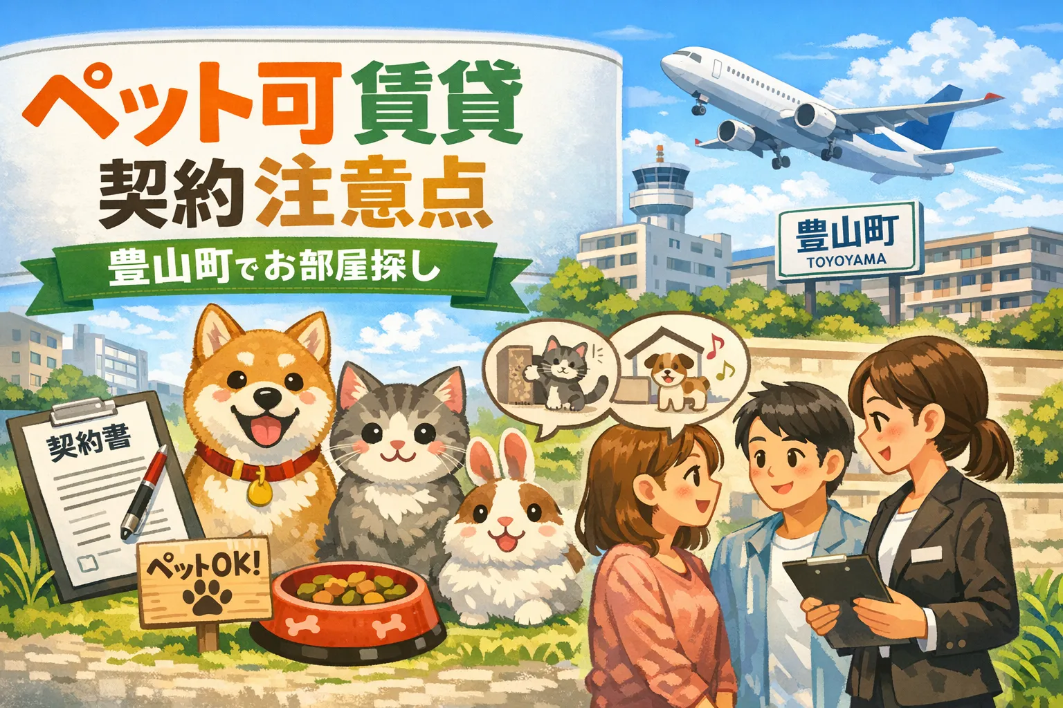 豊山町のペット可賃貸契約注意点と散歩環境