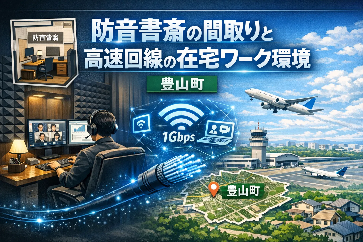 豊山町で実現する防音書斎の間取りと高速回線の在宅ワーク環境
