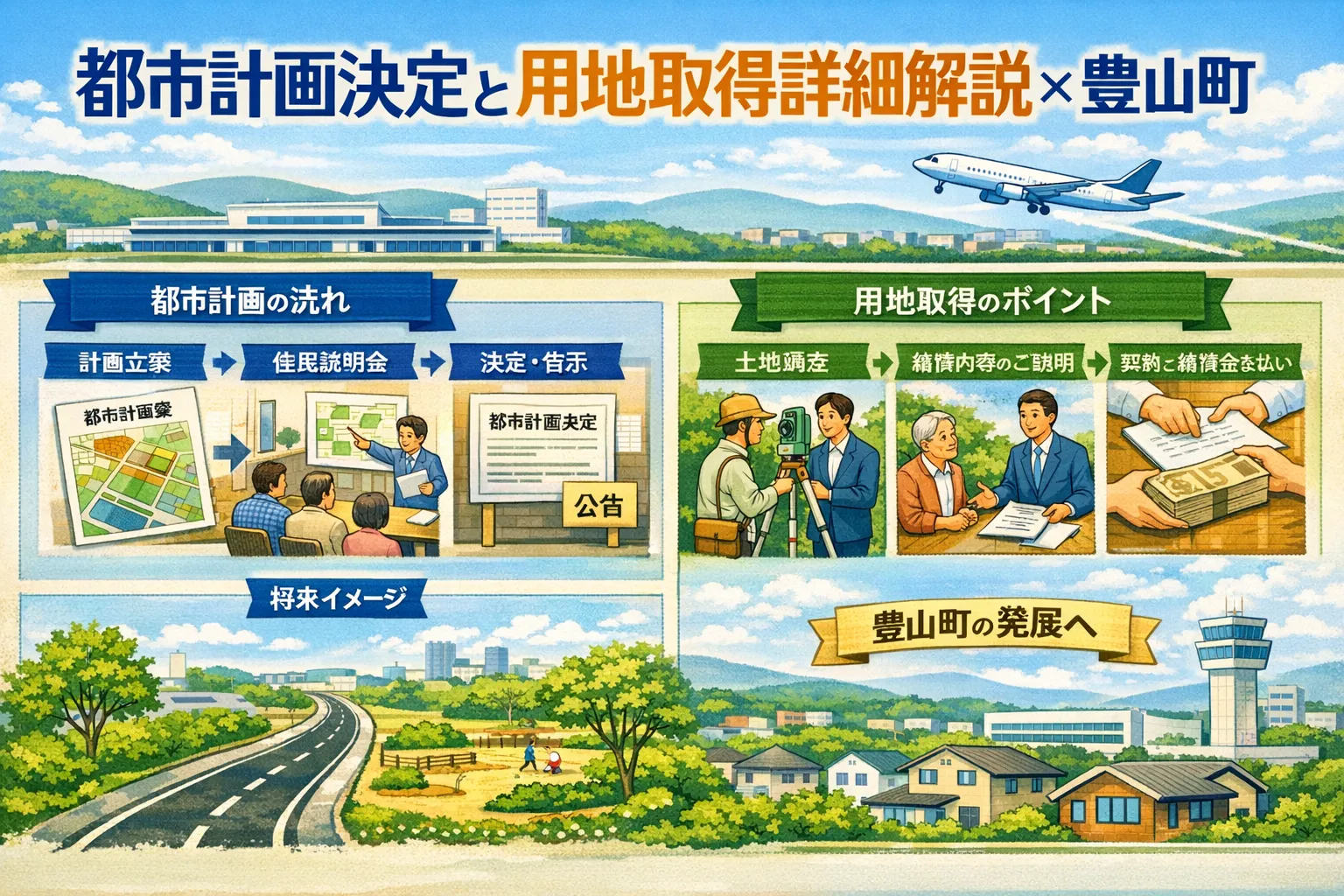 豊山町の都市計画決定と用地取得詳細解説