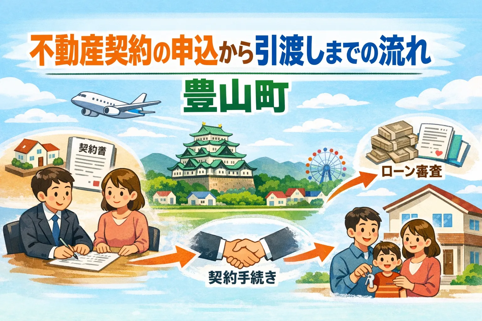 豊山町不動産契約の申込から引渡しまでの流れ