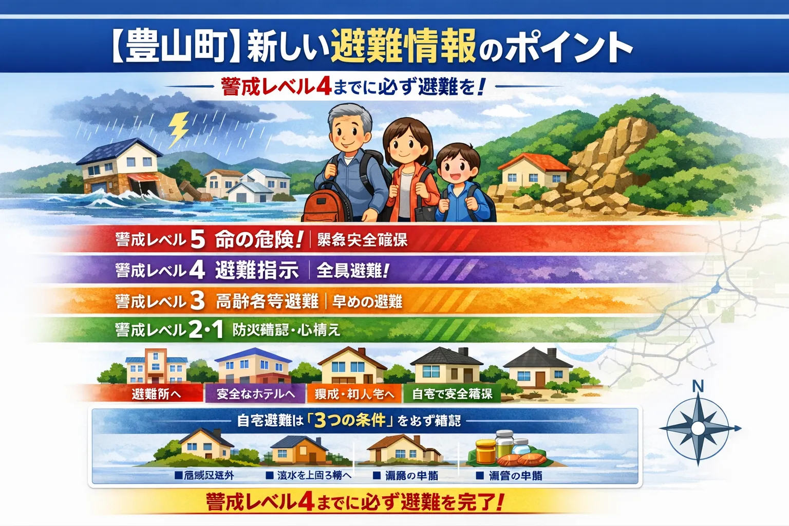 【豊山町】新しい避難情報のポイント