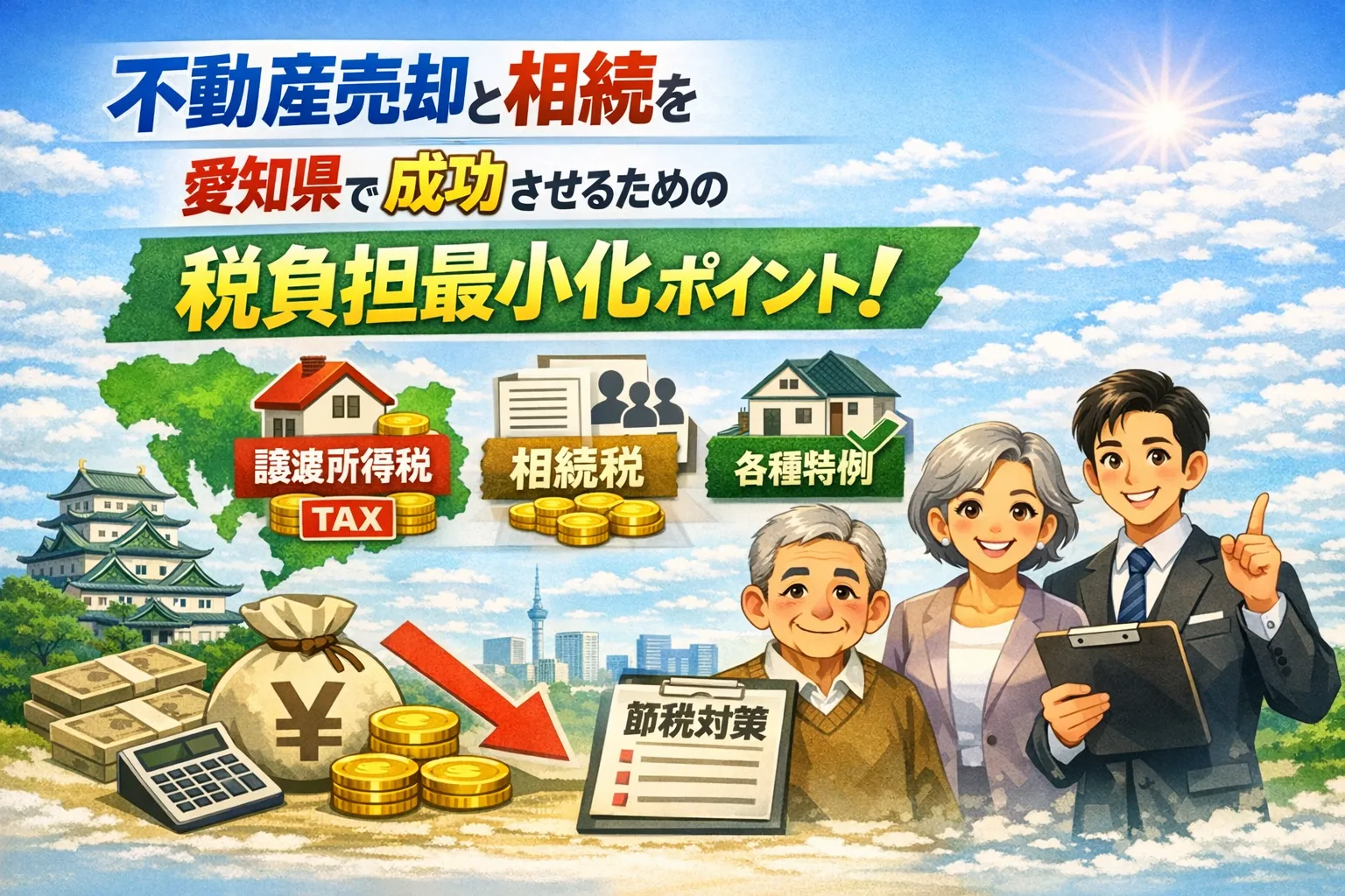 不動産売却と相続を愛知県で成功させるための税負担最小化ポイント解説