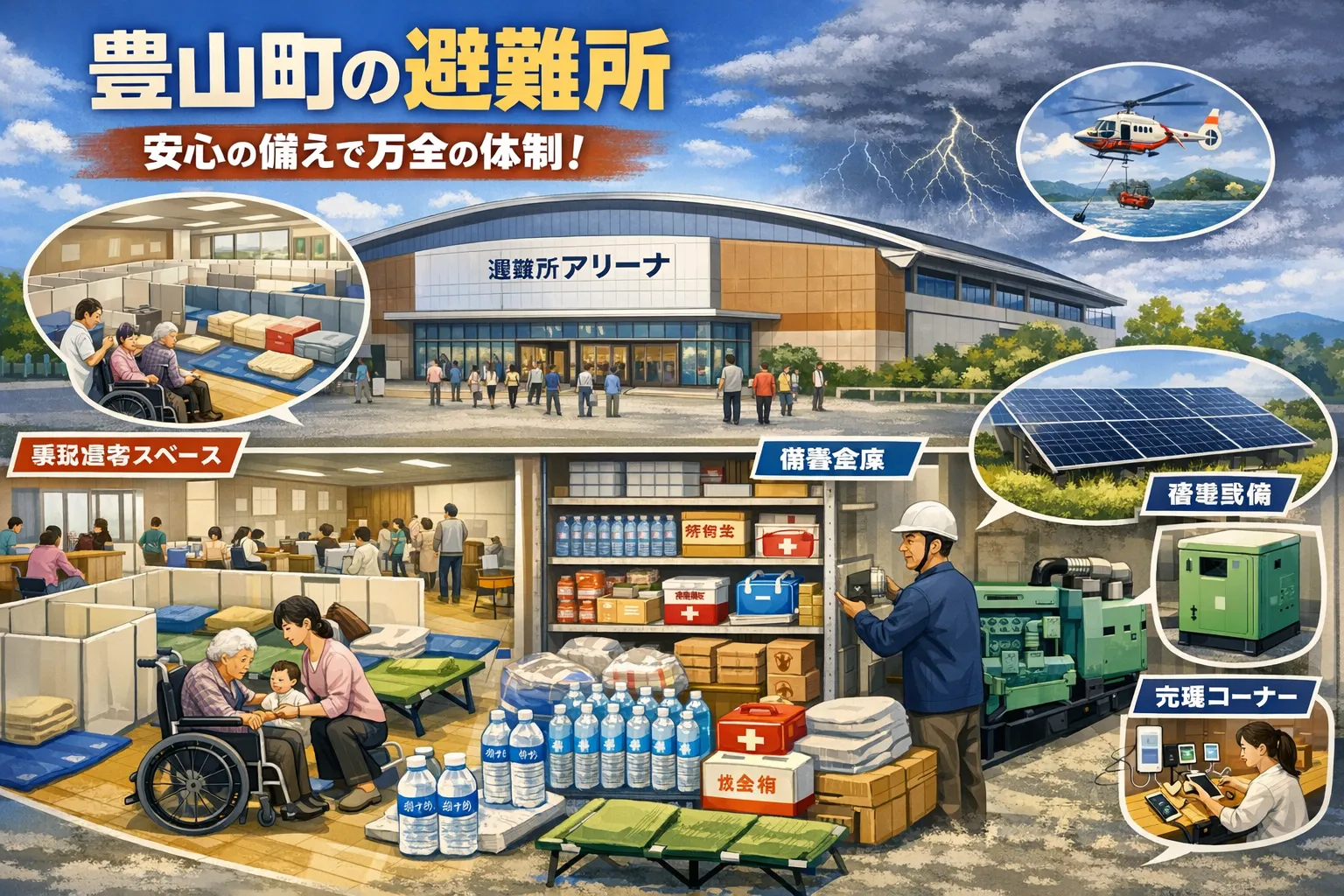 豊山町避難所の機能と備え詳細