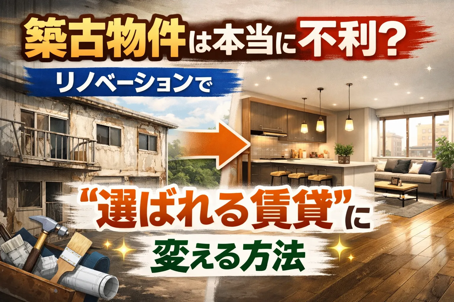 築古物件は本当に不利?リノベーションで“選ばれる賃貸”に変える方法
