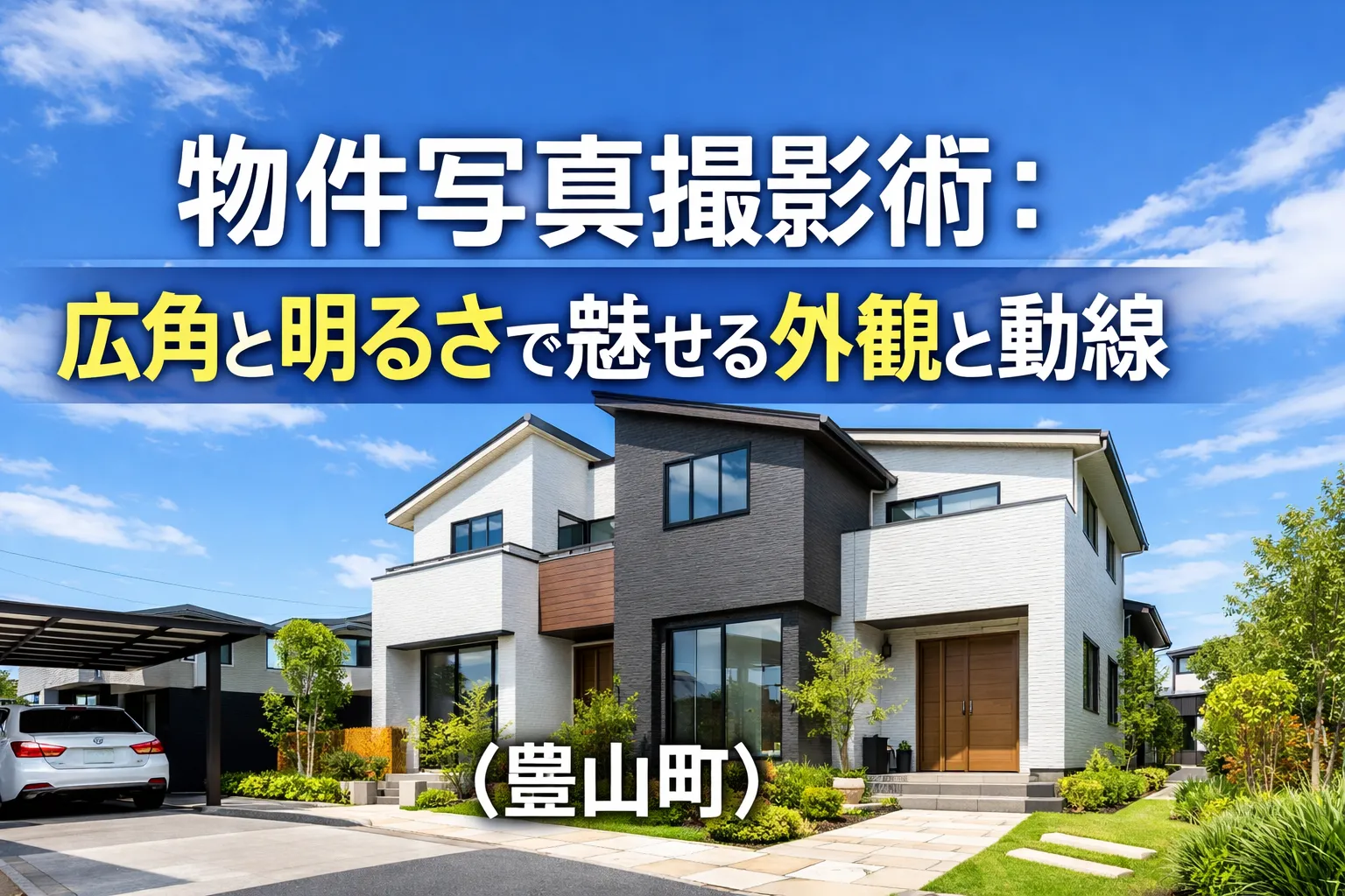 豊山町の物件写真撮影術：広角と明るさで魅せる外観と動線