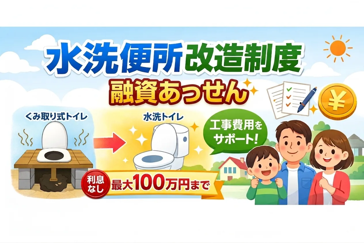 🚽豊山町の「水洗便所改造等資金融資あっせん制度」とは