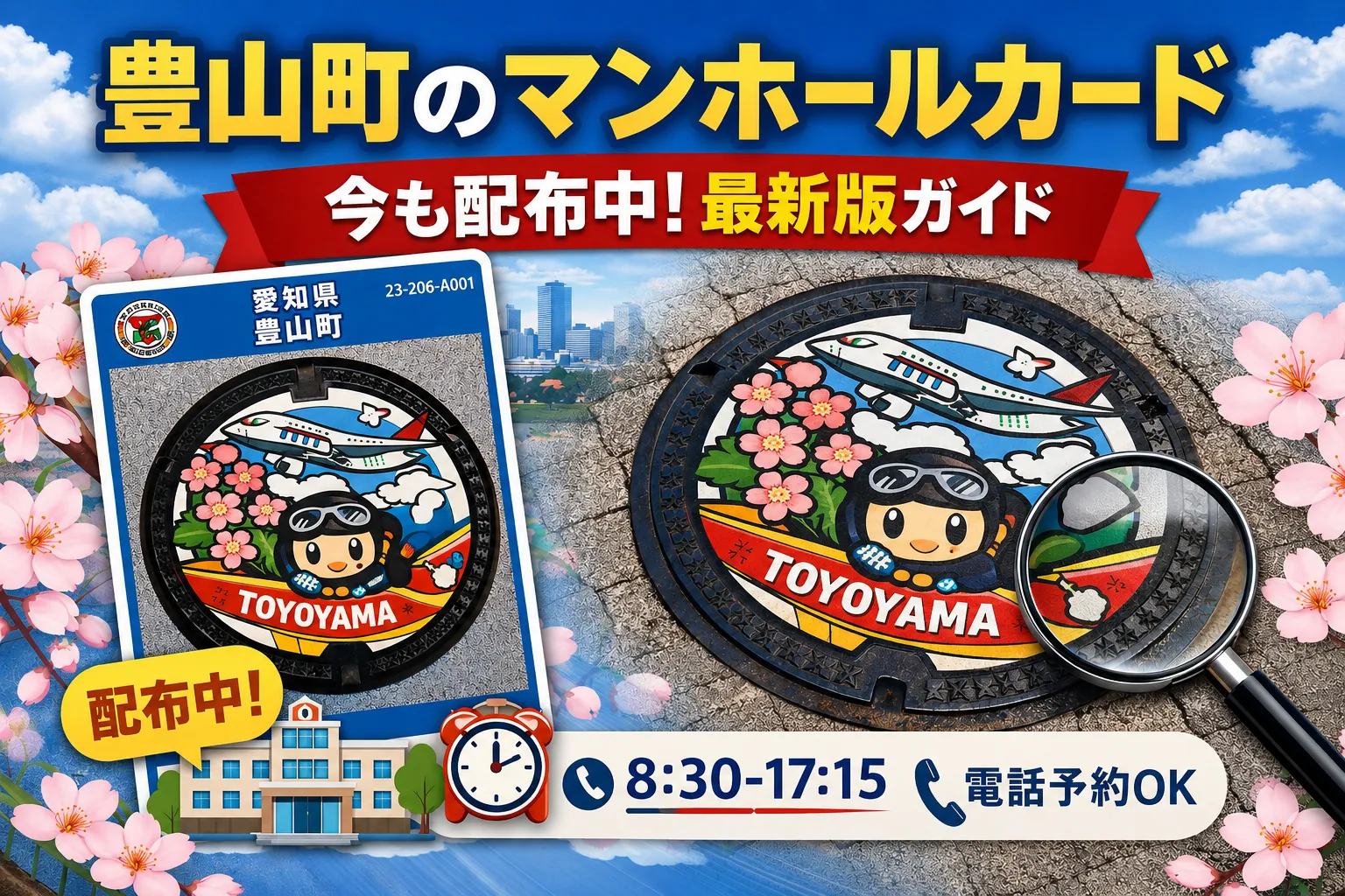 豊山町のマンホールカードは現在も配布中