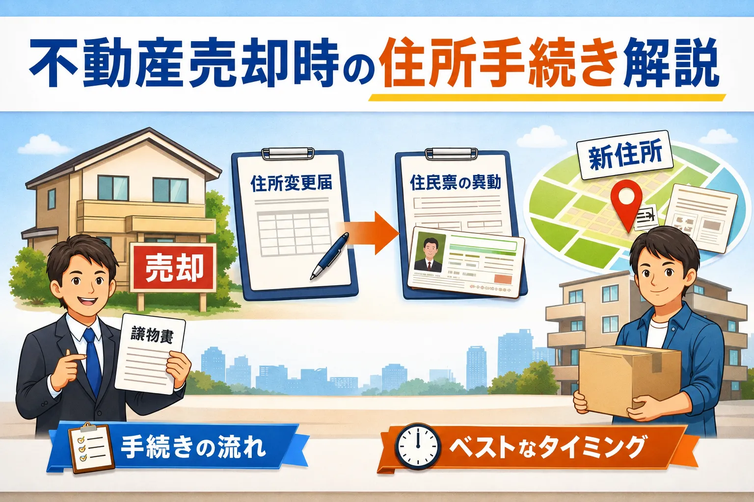 不動産売却時に篪住所の手続きと住民票変更タイミングを詳しく解説