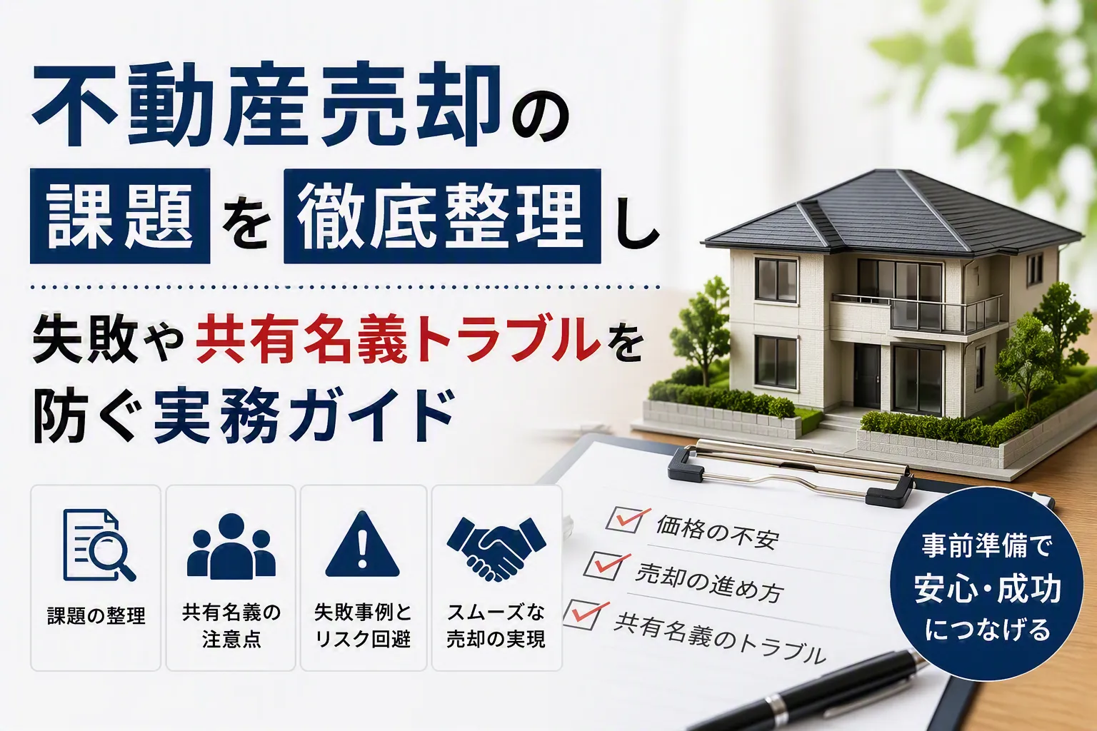 不動産売却の課題を徹底整理し失敗や共有名義トラブルを防ぐ実務ガイド