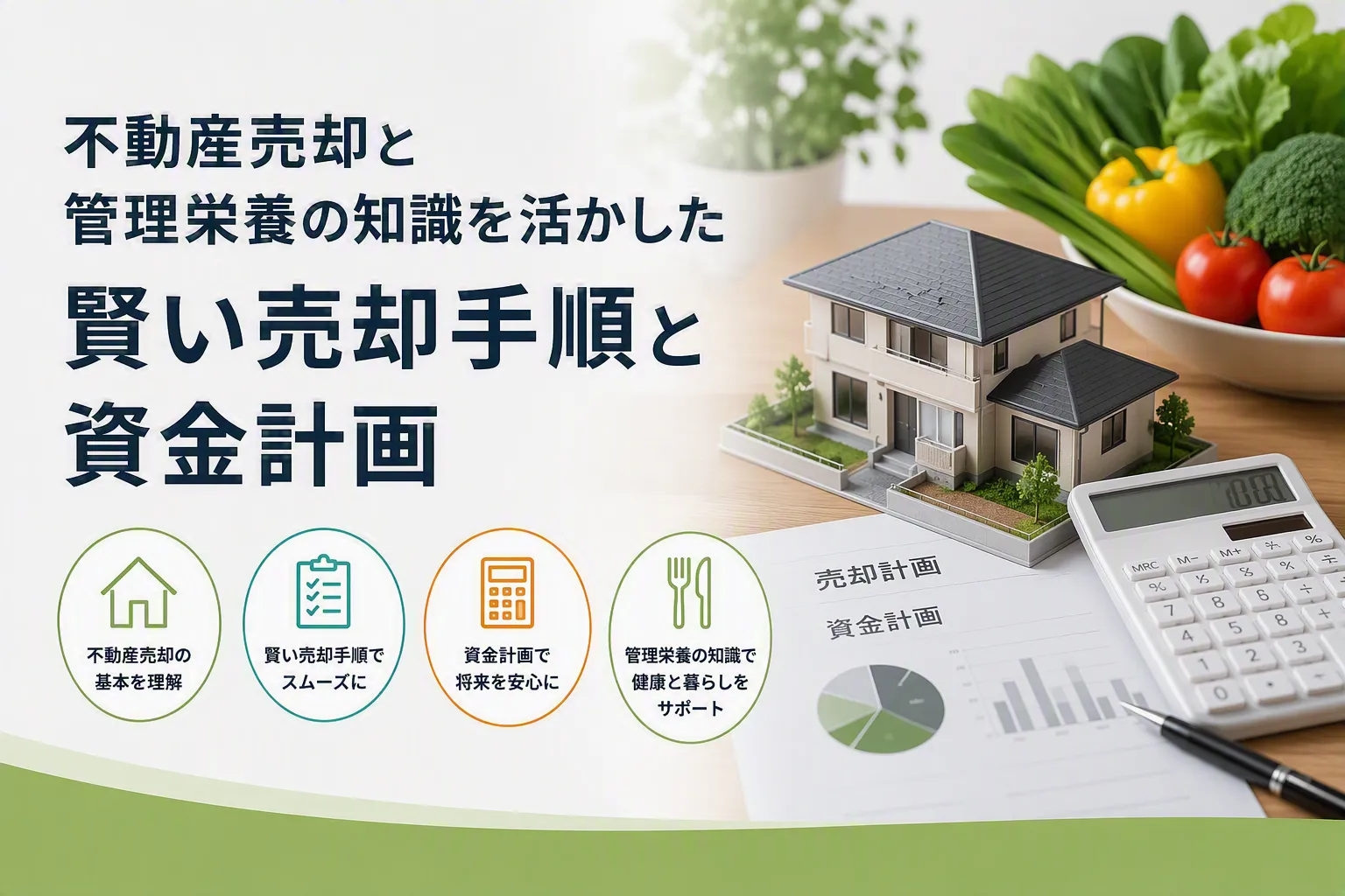不動産売却と管理栄養の知識を活かした賢い売却手順と資金計画