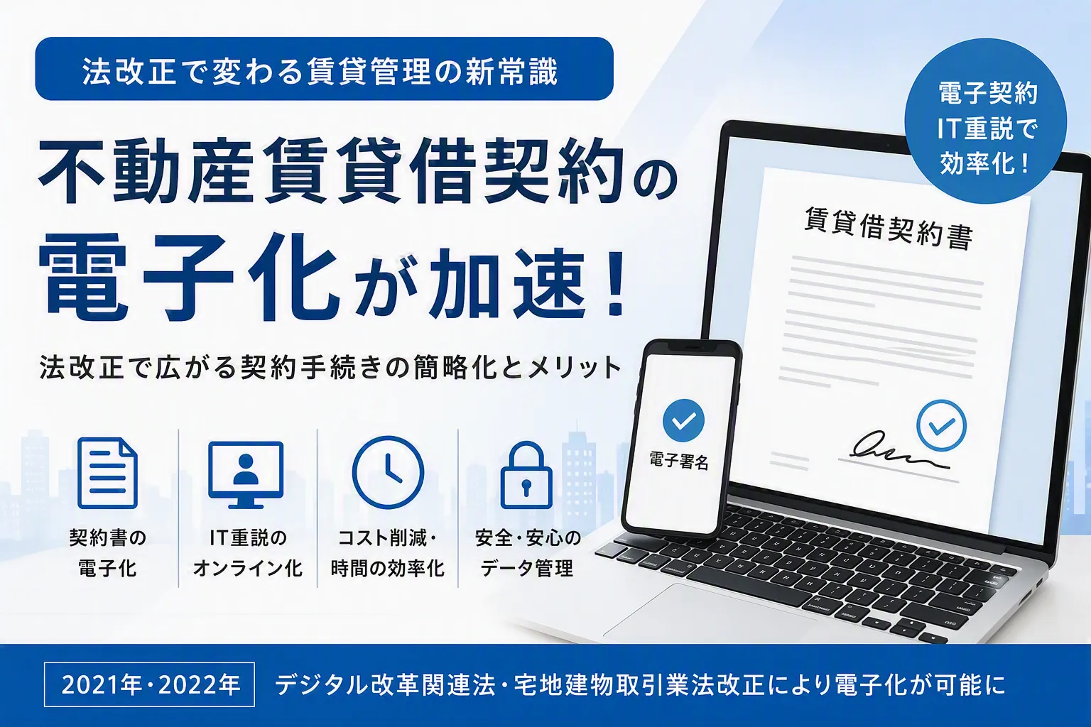 不動産賃貸借契約の電子化が加速!