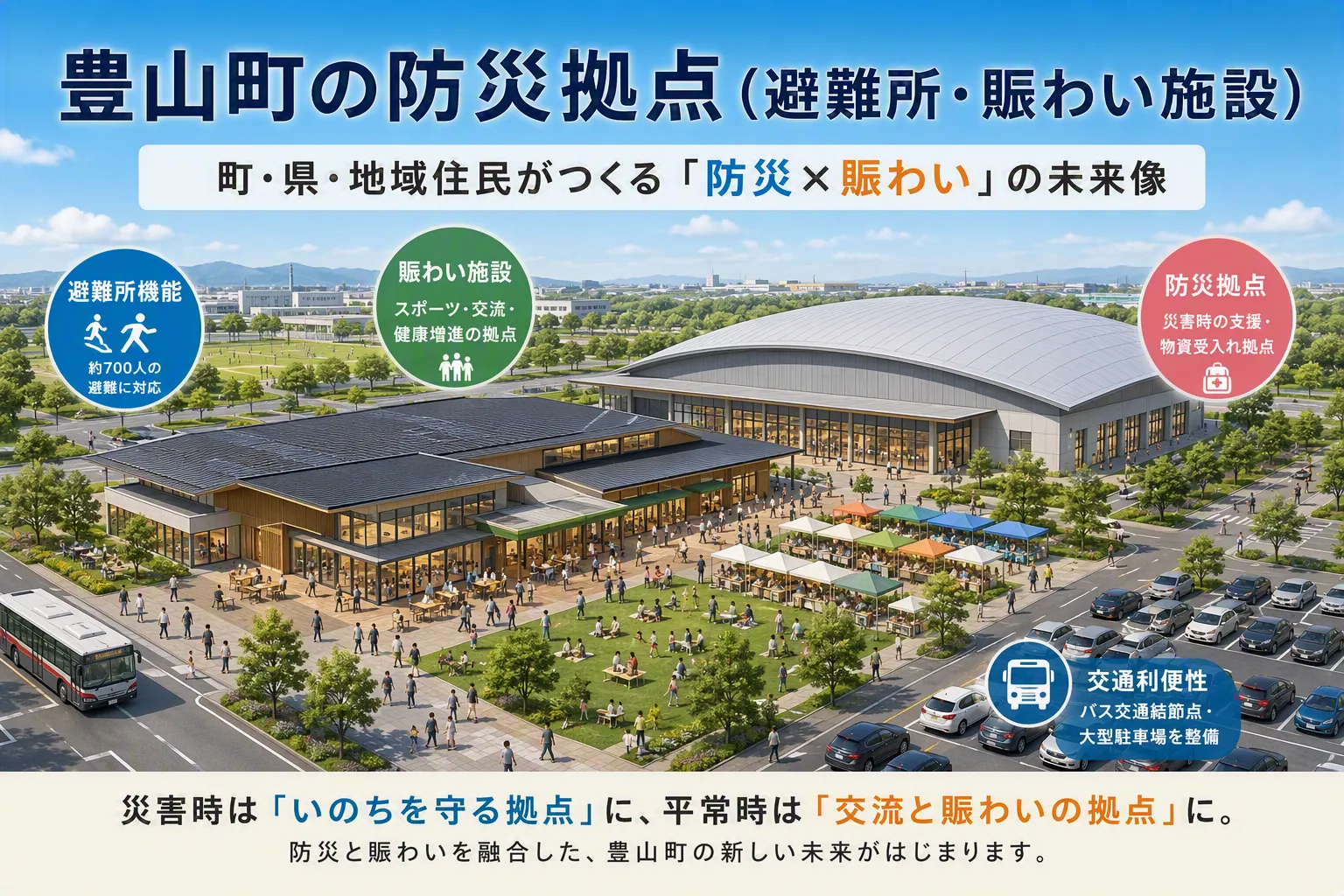 町・県・地域住民がつくる「防災×賑わい」の未来像