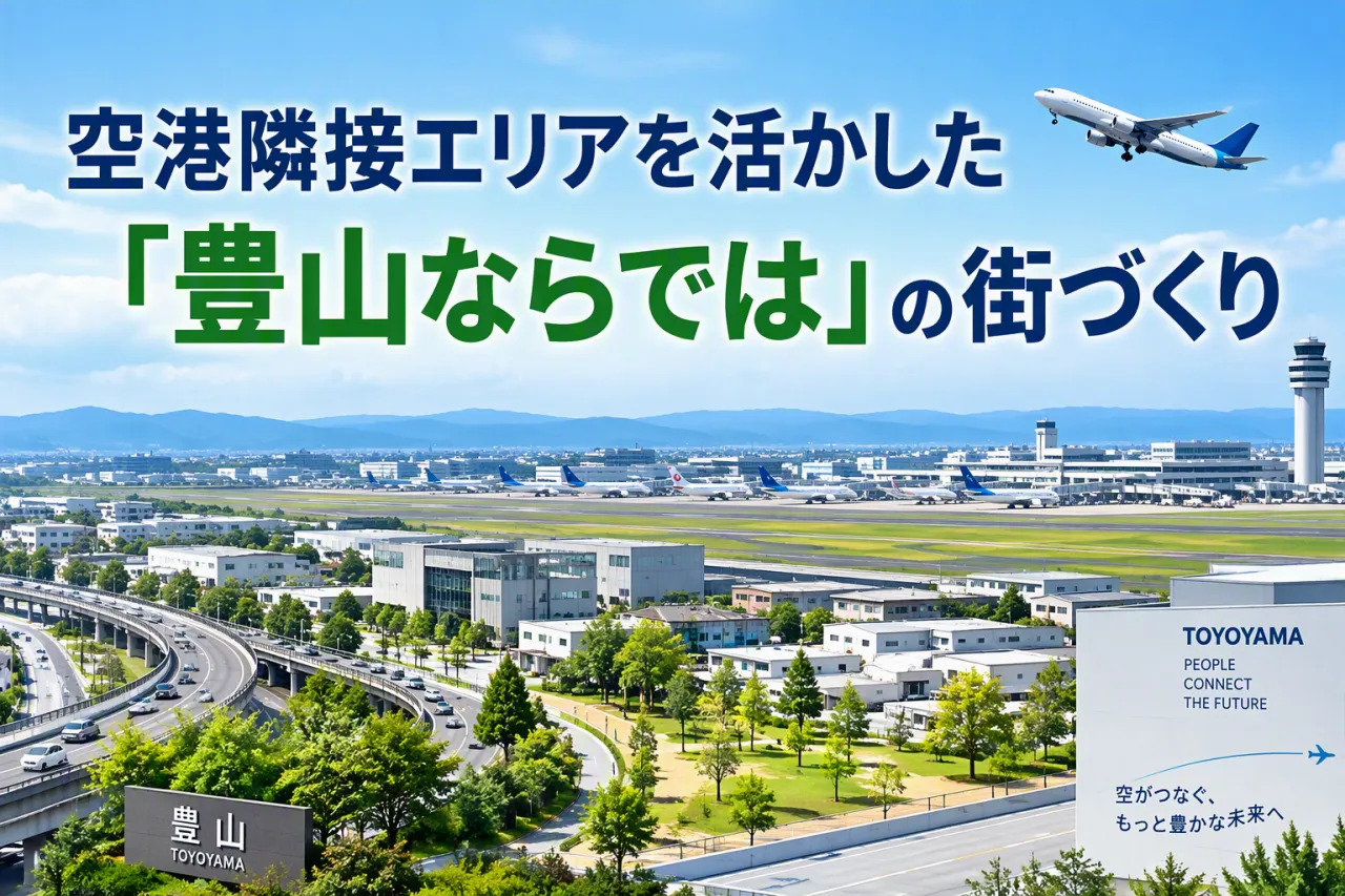 空港隣接エリアを活かした「豊山ならでは」の街づくり