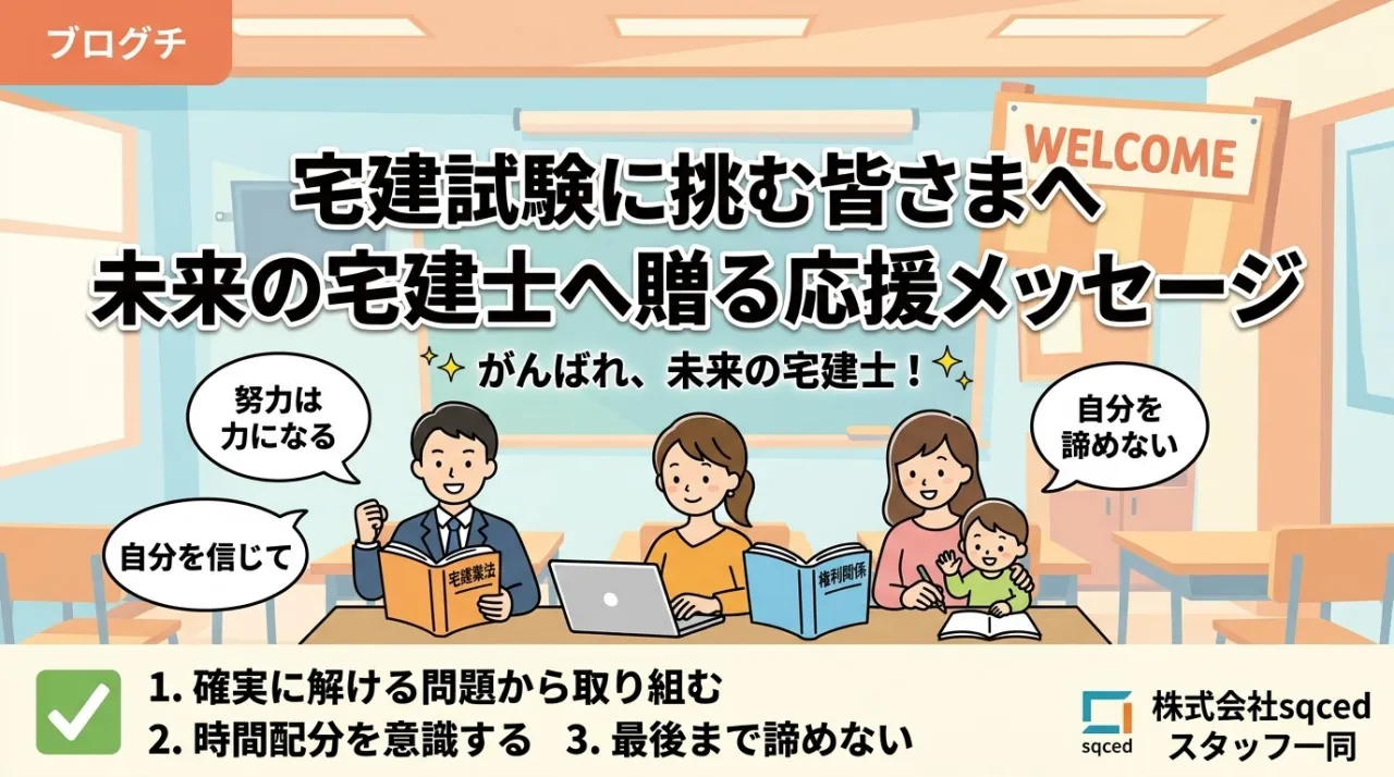 宅建試験に挑む皆さまへ