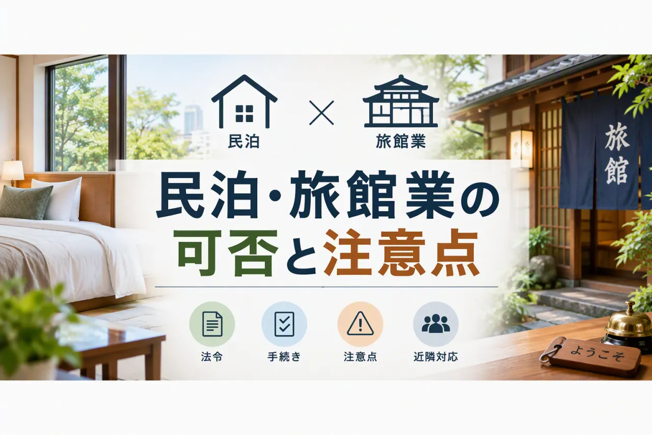 民泊・旅館業の可否と注意点