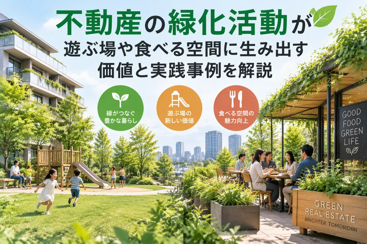 不動産の緑化活動が遊ぶ場や食べる空間に生み出す価値と実践事例を解説