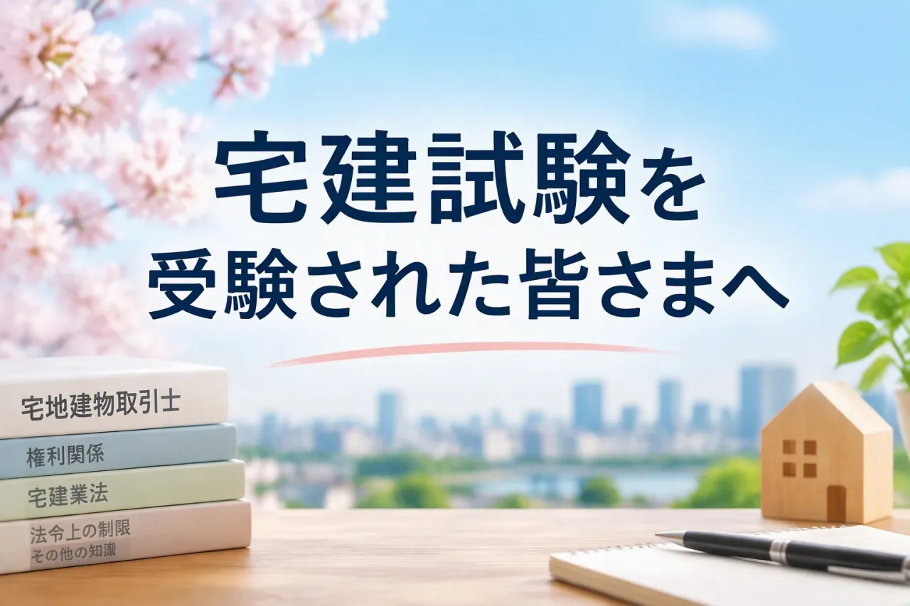 宅建試験を受験された皆さまへ