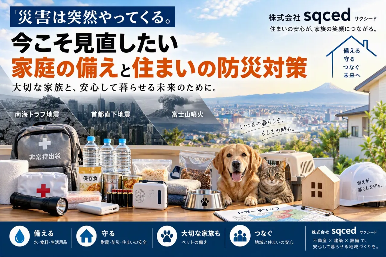 災害は突然やってくる。今こそ見直したい家庭の備えと住まいの防災対策